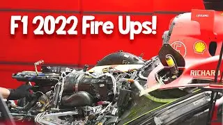 F1 2022 Engine Fire Ups - Ferrari Mercedes Alpine - F1 2022 Engine sounds