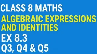 Class 8 Maths Chapter 8 Ex 8.3| Algebraic Expressions and Identities| NCERT Solutions |Steps by step