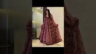Clasy attractive long maxi dress design/trending in fashion georgette floor length maxi dress#shorts