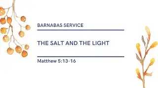 11.10.2024 - Barnabas Youth Group - The Salt and the Light
