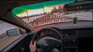 POV | CHILL DRIVE IN THE CITY ON A WINTERDAY WITH BEAUTIFUL SUNRISE | AUDI 80 1.9TDI TEST DRIVE