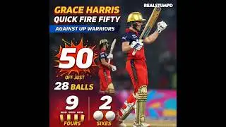 Grace Harris&rsquo; Explosive 50 off 28 Balls vs UP Warriors 🔥 #cricket #RCB #shorts