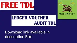 🆃🅰🅻🅻🆈 🆃🅳🅻| Ledger voucher Audit tdl Free tdl