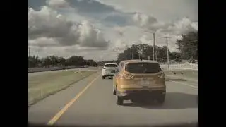 Aggressive driver changing lanes recklessly