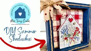 Summer Shadow Box DIY Decor (Beginner Napkin Art Tutorial)