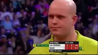 MICHAEL VAN GERWEN THROWS BACK TO BACK 9 DARTERS VS JAMES WADE 2013 WORLD DARTS CHAMPIONSHIP