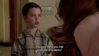 Chocked on a sausage - Young Sheldon S01E04