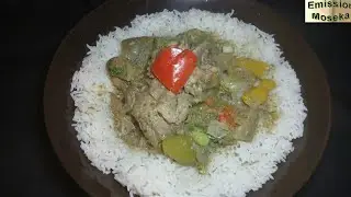 Osso bucco de dinde à la sauce blanche congolaise