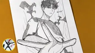 How to Draw Sung Jin Woo Step by Step &ndash; Cool Solo Leveling Anime Sketch for Beginners