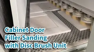 Sanding Filler on Cabinet Doors with a KUNDIG Technic 6 head wide belt sander