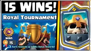 15 WINS GLOBAL TOURNAMENT | CLASH ROYALE | BEST SKELETON KING DECK!