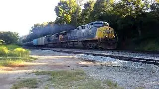 CSX 510 & CSX 7691 roll through Dossett yard mpC250 4sep18