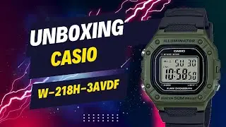 Budget CASIO W-218H-3AVDF Unboxing #w218