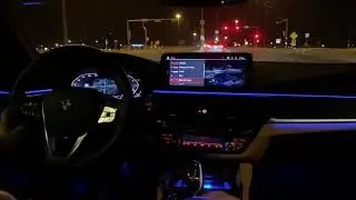 2021 BMW 530i Ambient Lights At Night