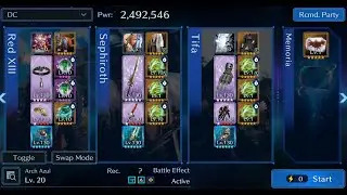 FF7 EC - Arch Azul - Escalation Challenge - Lv. 20 - Sephiroth OG as support
