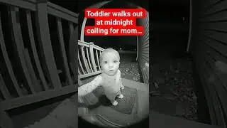 Ring Doorbell Captures Toddler Sleepwalking at Midnight | Real Security Camera Footage #Sleepwalking