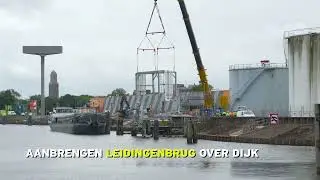 VARO Energy en Dijkzone Alliantie Zwolle plaatsen leidingbrug in opdracht van WDODelta