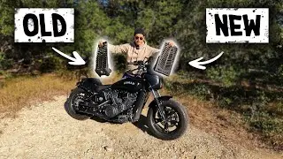 New Wunderkind Custom Radiator Cover for my Indian Scout Bobber!