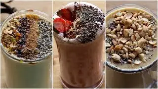 Healthy Smoothie Recipes For Weight Loss - Vegan (No Milk) - Oats Breakfast Smoothies-Skinny Recipes