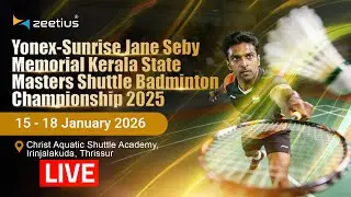 Day 3 - Court 3 - JANE SEBY MEMORIAL KERALA STATE MASTERS SHUTTLE BADMINTON CHAMPIONSHIP 2025