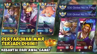 PARTYAN BERSAMA TOP GLOBAL FANNY DAN FRANCO MELAWAN  TOP GLOBAL FREYA DAN BRUNO!  | MOBILE LEGENDS