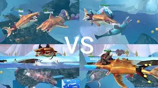 MEGALODON vs DINO, TYLOSAURUS, MEGALODON - DOUBLE HEAD SHARK ATTACK GAMEPLAY PART 38