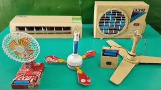 My amazing new collection of DIY ceiling fans, desk fans, and air conditioners.