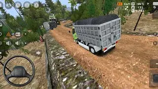 GAME TRUCK HINO DUTRO BAWA PASIR DI JALUR KELOK EXTREM,ADA TRAGEDI DIJALAN ||BUS SIMULATOR INDONESIA