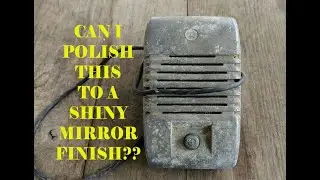 Shining and polishing a CORRODED drive-in speaker to a REFLECTIVE MIRROR FINISH!