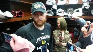 Hawks' Scott Darling on overtime and sore feet