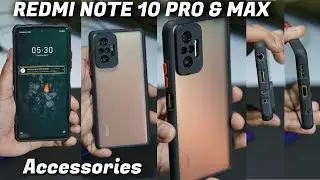 Best Accessories for REDMI NOTE 10 PRO & MAX, Smoke Back cover and Tempered Glass
