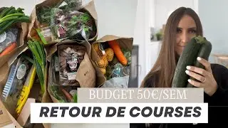 🛒 RETOUR DE COURSES 50€ LA SEMAINE | Pour recette Meal prep SPECIAL COURGETTES