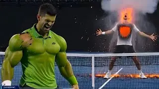 Djokovic smokes a 97mph (156 km/h) forehand to finish a 19-shhot rally with Sinner 🎾💨