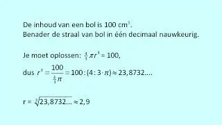 De inhoud van een bol