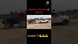 #scorpio vs tractor tug of war || it's reason we love scorpio  || #scorpio #tractor 💪 🚗