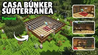 Construir un BUNKER Secreto Subterr&aacute;neo: Tutorial Completo Minecraft