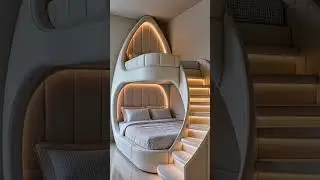 Luxury Modern Bunk Bed Design | Smart Kids Bedroom Furniture with LED Lights