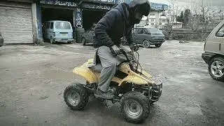 100cc Quad bike drifting/donuts ATV | Talha's Garage