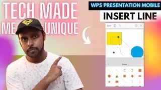 How to insert line in wps presentation mobile | insert line on wps presentation mobile