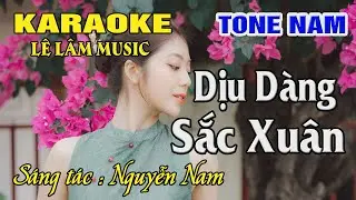 Karaoke Dịu D&agrave;ng Sắc Xu&acirc;n Tone Nam ( Gm ) Karaoke L&ecirc; L&acirc;m Music