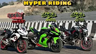Aprilia Rs 457 Hyper Ride With Zx10r And Z900 | Loud Sc Project Exhaust 😍