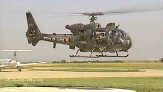 1996, French Army Aérospatiale Gazelle helicopter, Zagreb Croatia, June - pure sound