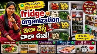 Fridge Organization Tips & ideas | Simplify Space with Veggies & fruits with Ideas |storage boxes