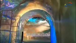 Intelligent high tech creative LED wall, 360 degree 5D 4D three dimensional scene LED display projec