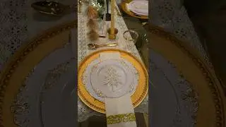 Elegant Table Setting for your Christmas Dinner 😍 #christmas #christmasdecor #diydecor
