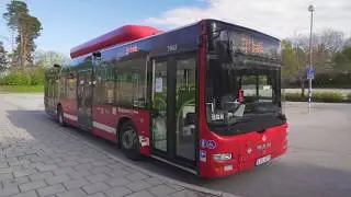 Sweden, Stockholm, bus 69 ride from T-Centralen to Kaknästornet