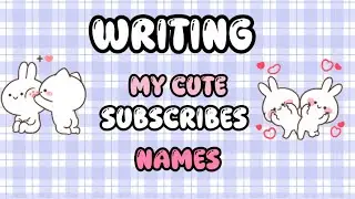 Writing my cute subscribers names 🩷 #shorts  #writingnames  #shortsfeed