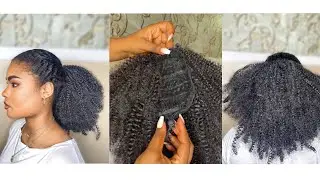 AFRO PUFF DRAWSTRING PONYTAIL | 4A/4B Kinky Coily | All Things Savvy | www.atsavvy.com
