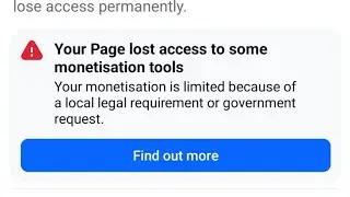 Your page lost access to some monetization tools because our technology flagged your content.