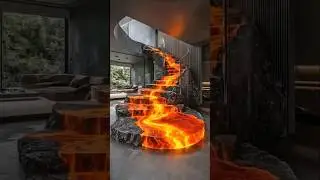 This &ldquo;Molten Lava&rdquo; Staircase Is Unreal  Luxury Renovation #shots